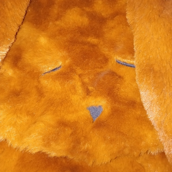 Zara Girls Fluffy Brown floppy ear Bunny lined BackPack w Embroidered Face 12x12 - Picture 3 of 9